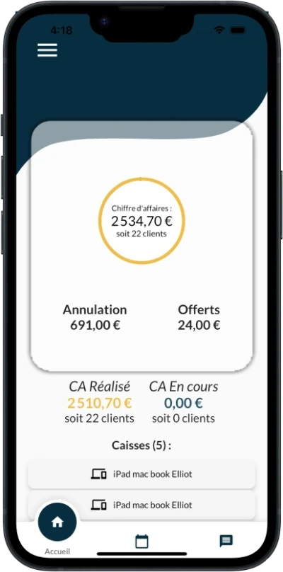 stats en live backoffice mobile